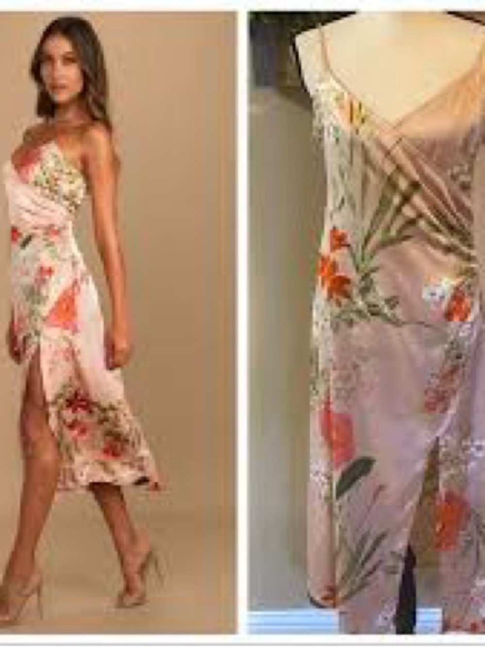Lulu's remarkable entrance Pink Floral Satin Slip Dress - Picture 5 of 7